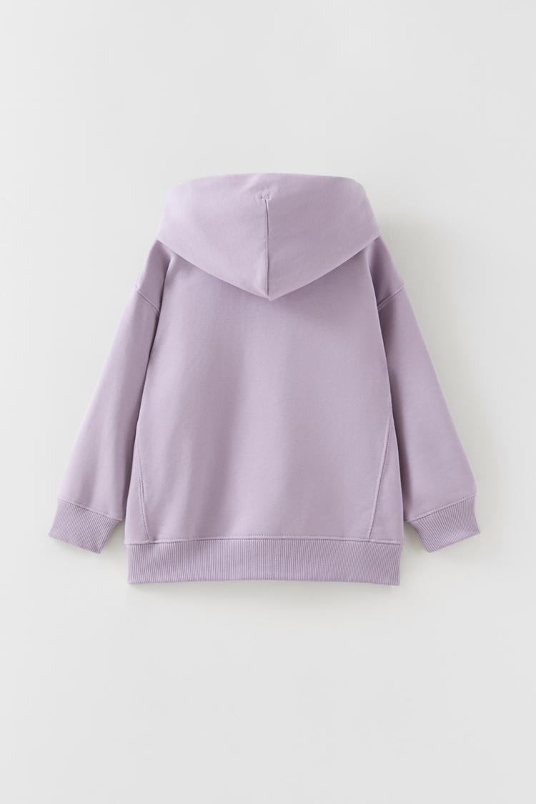 EMBROIDERED SWEATSHIRT Lilac ZARA United Kingdom